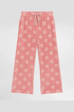 Dolce & Gabbana Pantalones De Chándal De Chenilla Con Logotipo Dg En Jacquard - Mujer Pantalones Y Faldas Algod�n 4 Years