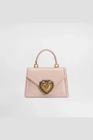 Dolce & Gabbana Bolso Pequeño Devotion De Terciopelo Liso - Mujer Bolsos Al Hombro Y Bandoleras Rosa Palo Piel Onesize