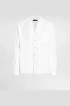 Dolce & Gabbana Camisa De Manga Larga De Lino - Hombre Camisas Lino 38