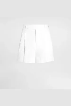 Dolce & Gabbana Bermudas Cortas De Gabardina De Algodón Con Doble Pinza - Hombre Pantalones Largos Y Cortos 44