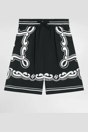 Dolce & Gabbana Bermudas De Tejido Javanés Con Estampado Bandana - Hombre Pantalones Y Shorts 2 Years