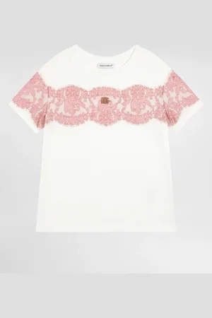 Dolce & Gabbana Camiseta De Punto Y Encaje - Mujer Camisetas Y Sudaderas 2 Years