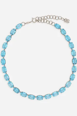 Dolce & Gabbana Collar Anna En Oro De 18 kt Con Topacios Azul Celeste - Mujer Collares Dorado Onesize