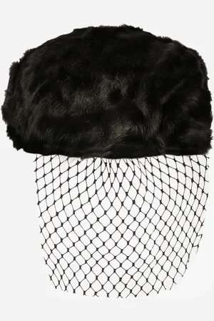 Dolce & Gabbana Gorra Inglesa De Cabra Con Velete - Mujer Sombreros Y Guantes 58