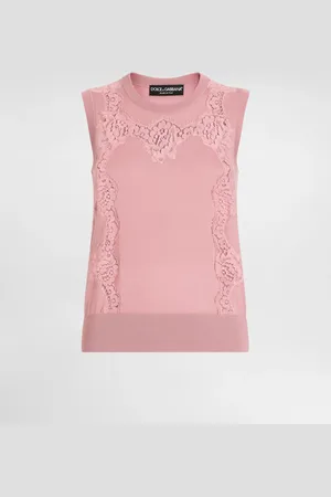Dolce & Gabbana Wool Tank Top With Lace Inlay - Mujer Prendas De Punto 40