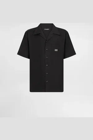 Dolce & Gabbana Camisa Hawaii De Algodón Con Placa Con Logotipo - Hombre Camisas Algod�n 37