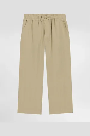 Dolce & Gabbana Pantalones De Lino Con Logotipo Dg Bordado - Hombre Pantalones Y Shorts 3 Years
