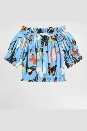 Dolce & Gabbana Cotton Poplin Top With Butterfly - Mujer Camisas Y Tops 2 Years