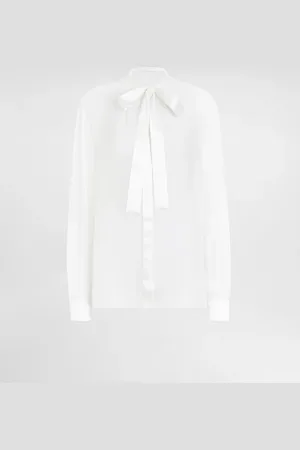Dolce & Gabbana Camisa De Chifón Con Lazada En El Cuello - Mujer Camisas Y Tops Seda 40