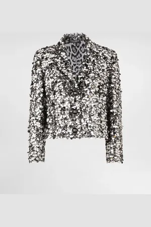 Dolce & Gabbana Chaqueta Corta De Botonadura Sencilla Bordada De Lentejuelas - Mujer Chaquetas 40