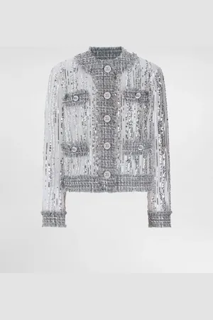 Dolce & Gabbana Chaqueta Gabbana De Tul Bordado De Lentejuelas - Mujer Chaquetas 36