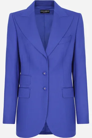 Dolce & Gabbana Chaqueta De Lana Bielástica - Mujer Chaquetas Azul Lana 36
