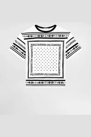 Dolce & Gabbana Camiseta De Punto Con Estampado Bandana - Hombre Camisetas Y Sudaderas 3 Years