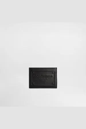 Dolce & Gabbana Tarjetero En Piel De Becerro Con Logotipo En Relieve - Hombre Carteras Y Marroquinería Piel Onesize