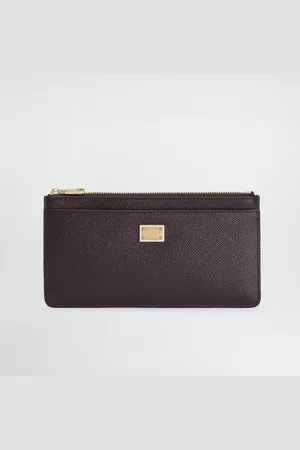 Dolce & Gabbana Tarjetero Grande De Piel De Becerro Con Placa Del Logotipo - Mujer Monederos Y Marroquinería Piel Onesize