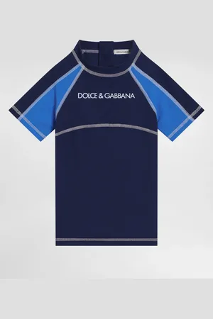 Dolce & Gabbana T-shirt With Logo - Hombre Camisetas Y Sudaderas Azul 6 Years