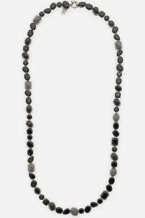 Dolce & Gabbana Collar Largo Anna En Oro De 18 kt Con Espinelas Negras - Mujer Collares Dorado Onesize