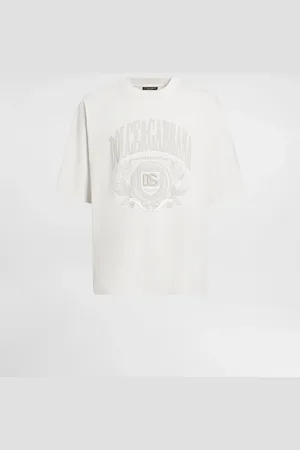 Dolce & Gabbana Camiseta De Algodón Con Logotipo - Hombre Camisetas Y Polos Xs
