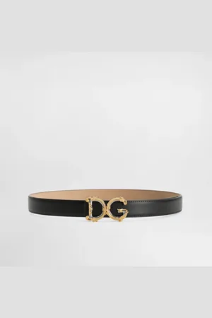 Dolce & Gabbana Cinturón De Becerro Con Logotipo - Mujer Cinturones Piel 65