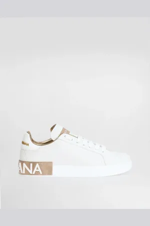 Dolce & Gabbana Zapatilla Portofino De Napa De Becerro Y Detalles Lamé - Mujer Zapatillas Piel 36