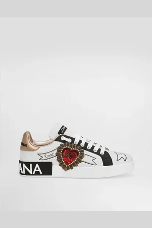 Dolce & Gabbana Zapatillas Portofino De Napa De Becerro Estampado Y Con Bordado - Mujer Zapatillas Piel 39