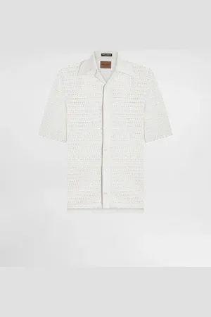 Dolce & Gabbana Camisa De Ganchillo De Algodón Hecha A Mano - Hombre Prendas De Punto L
