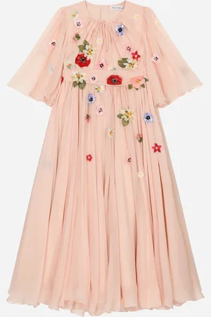 Dolce & Gabbana Vestido De Manga Corta De Chifón - Mujer Vestidos Seda 5 Years