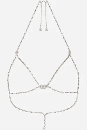Dolce & Gabbana Sujetador Decorativo De Strass Con Logotipo Dg - Mujer Bisutería Metal Onesize