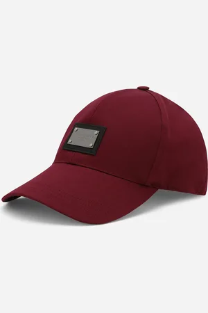 Dolce & Gabbana Casquette De Base-ball En Coton Avec Plaquette À Logo - Hombre Gorros Y Guantes Burdeos Algod�n 57
