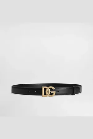 Dolce & Gabbana Cintura Logata - Mujer Cinturones Negro Piel 80