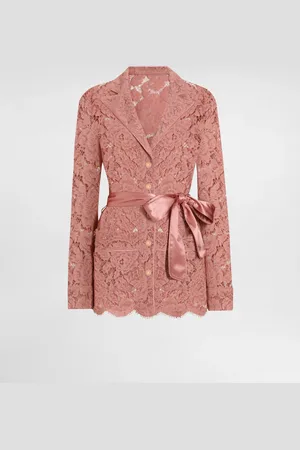 Dolce & Gabbana Camisa De Pijama De Encaje Cordonetto Con Motivo Floral Y Logotipo Dg - Mujer Camisas Y Tops 36