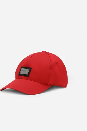 Dolce & Gabbana Casquette De Base-ball En Coton Avec Plaquette À Logo - Hombre Gorros Y Guantes Burdeos Algod�n 57