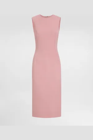 Dolce & Gabbana Wool Crepe Sheath Longuette Dress - Mujer Vestidos 40
