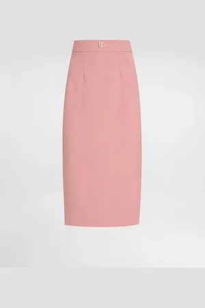 Dolce & Gabbana Falda Longuette Tubo De Lana Con Logotipo Dg - Mujer Faldas 36