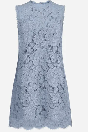 Dolce & Gabbana Vestido Acampanado Sin Mangas De Encaje Floral Con Logotipo Dg - Mujer Vestidos 44
