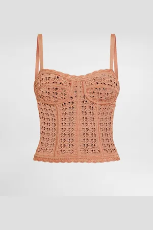Dolce & Gabbana Top Corsetero Sin Mangas De Viscosa - Mujer Camisas Y Tops 40