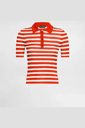 Dolce & Gabbana Polo De Viscosa - Mujer Camisetas Y Sudaderas 40