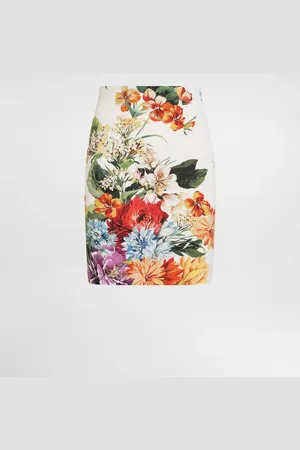 Dolce & Gabbana Minifalda Con Estampado De Buqué De Flores - Mujer Faldas 36