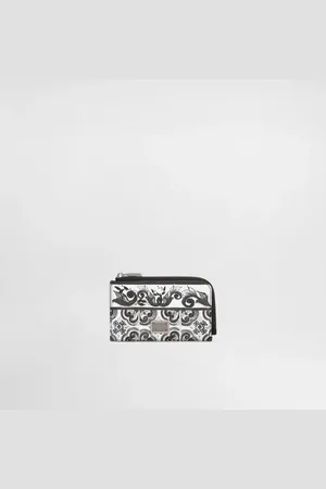 Dolce & Gabbana Tarjetero En Piel De Becerro Con Estampado De Mayólica - Hombre Carteras Y Marroquinería Onesize