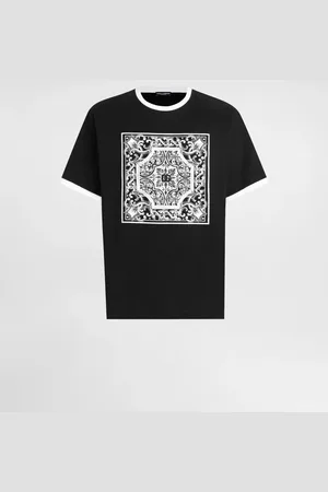 Dolce & Gabbana Camiseta De Algodón Con Estampado Y Bordado - Hombre Camisetas Y Polos 44