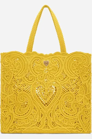 Dolce & Gabbana Bolso Shopper Beatrice Grande - Mujer Bolsos Shopping Amarillo Algod�n Onesize