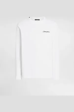 Dolce & Gabbana Camiseta De Algodón Con Bordado - Hombre Camisetas Y Polos 44