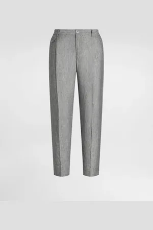Dolce & Gabbana Pantalón En Tela De Lino Lavada - Hombre Pantalones Largos Y Cortos 44