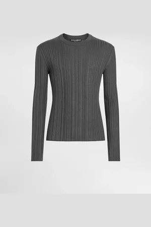 Dolce & Gabbana Jersey De Seda Con Cuello Redondo - Hombre Prendas De Punto 48