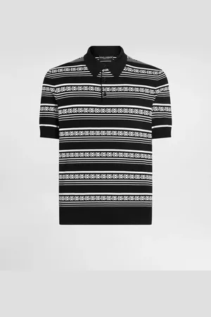 Dolce & Gabbana Polo De Seda Con Logotipo - Hombre Prendas De Punto 44