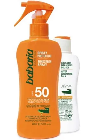 Babaria Pack Spray Protector Solar Aloe Spf50 Y After Sun After sun 300 ml unisex