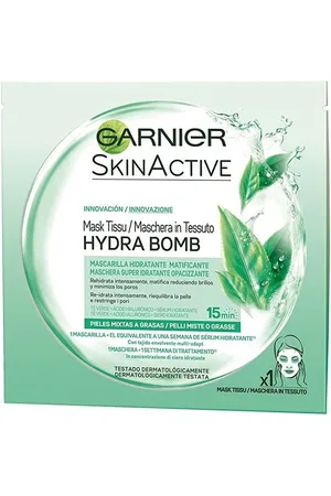Garnier Skin Active Skin Naturals Active Hydrabomb Mascarilla Matificante Mascarillas de celulosa 32 ml female