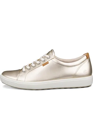 Ecco SOFT 7 W-Zapatillas de piel para mujer-Dorado-36