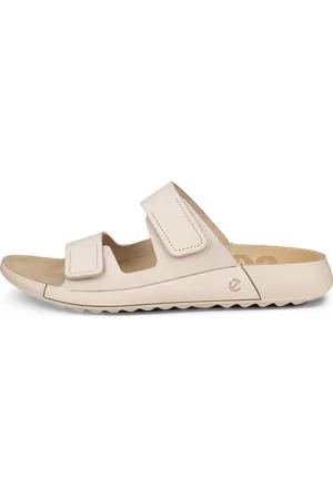 Ecco COZMO W-Sandalias con dos tiras de nobuk para mujer-Beis-35