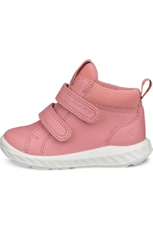 Ecco SP.1 LITE INFANT-Zapatillas de piel Gore-Tex con velcro para niño/a-Rosa-24